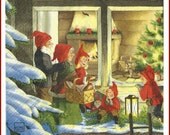 4 Christmas Themed Paper Decoupage Napkins - Use For Crafts, Mixed Media, Scrapbooking, Collage And Altered Art Projects