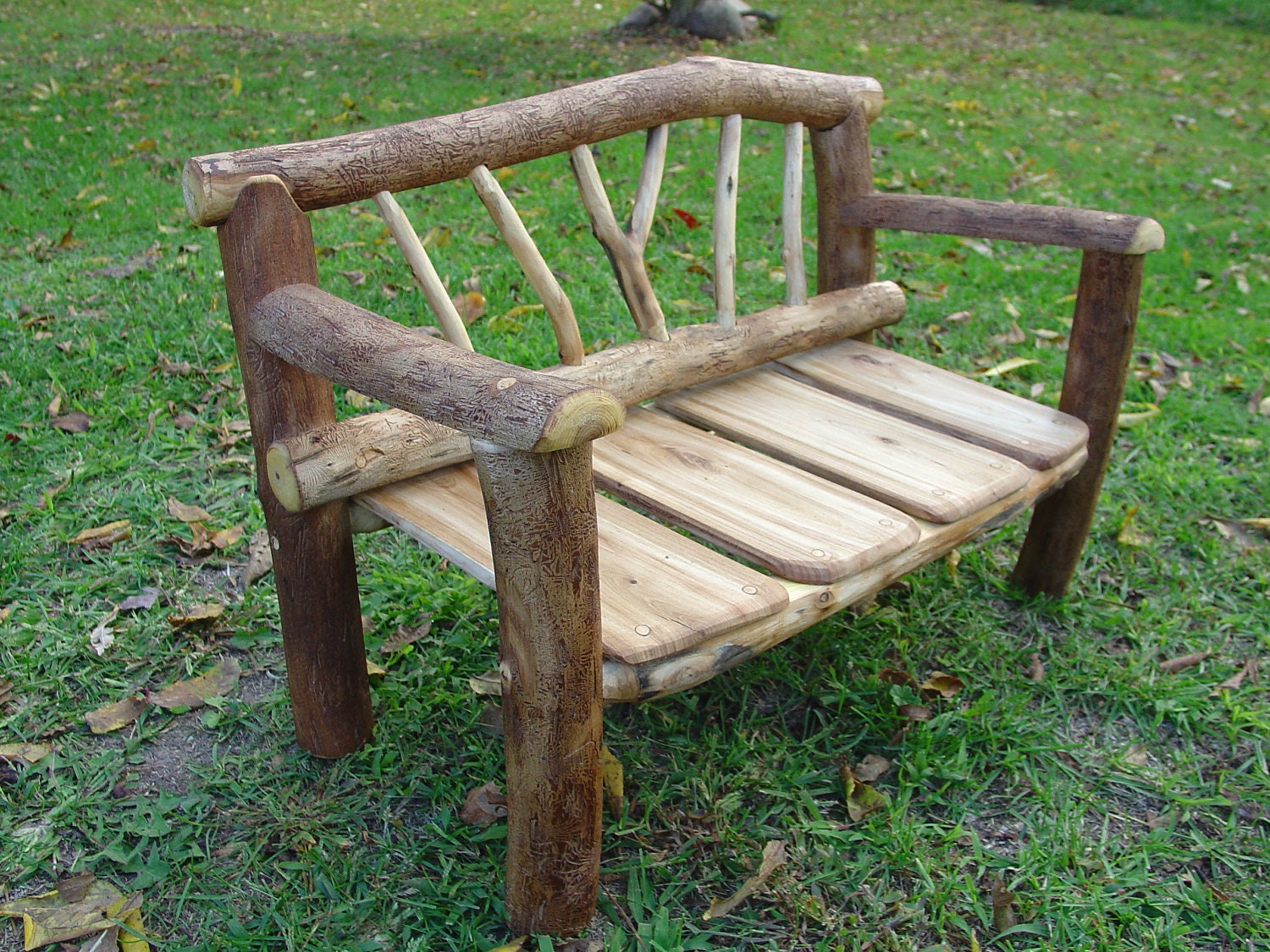 log bench pics