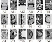Alphabet Photography Letter Collection A - Z, Black and White photos