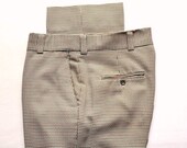 Vintage Checked Mens Pants Size 34 Green Orange White Check Print Homespunsociety