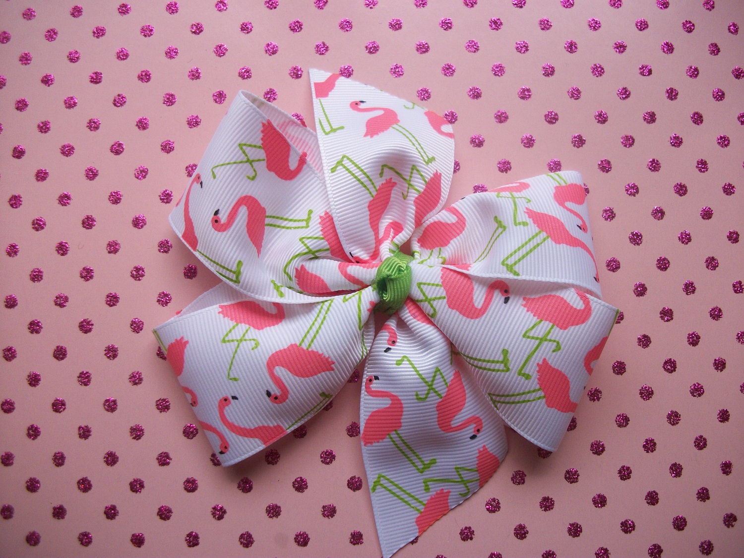 Flamingo Large Pinwheel Bow