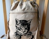 Kitty Cat Canvas Backpack