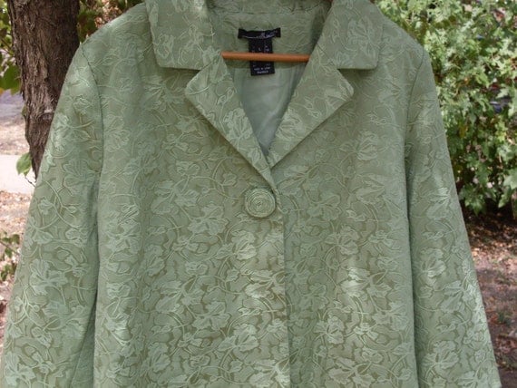 Vintage Willi Smith Jacket, green lace look