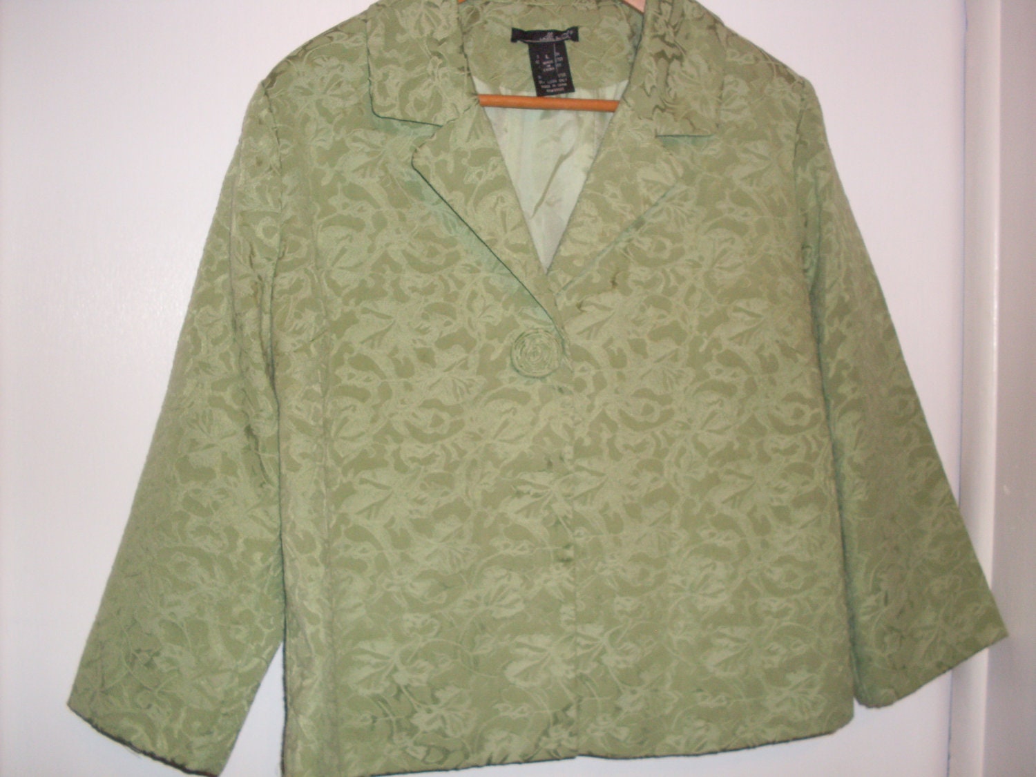 Vintage Willi Smith Jacket, green lace look