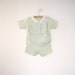 1930's R.H. Macy & Co. Belgium Linen Mint Green Romper