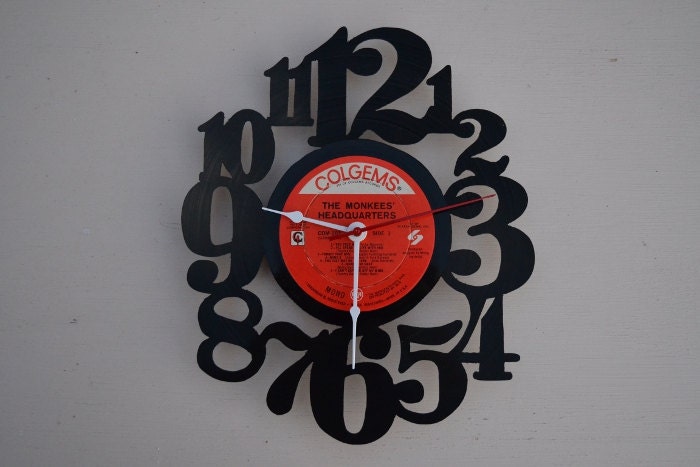 Vinyl Record Album Wall Clock (artist is The Monkees)