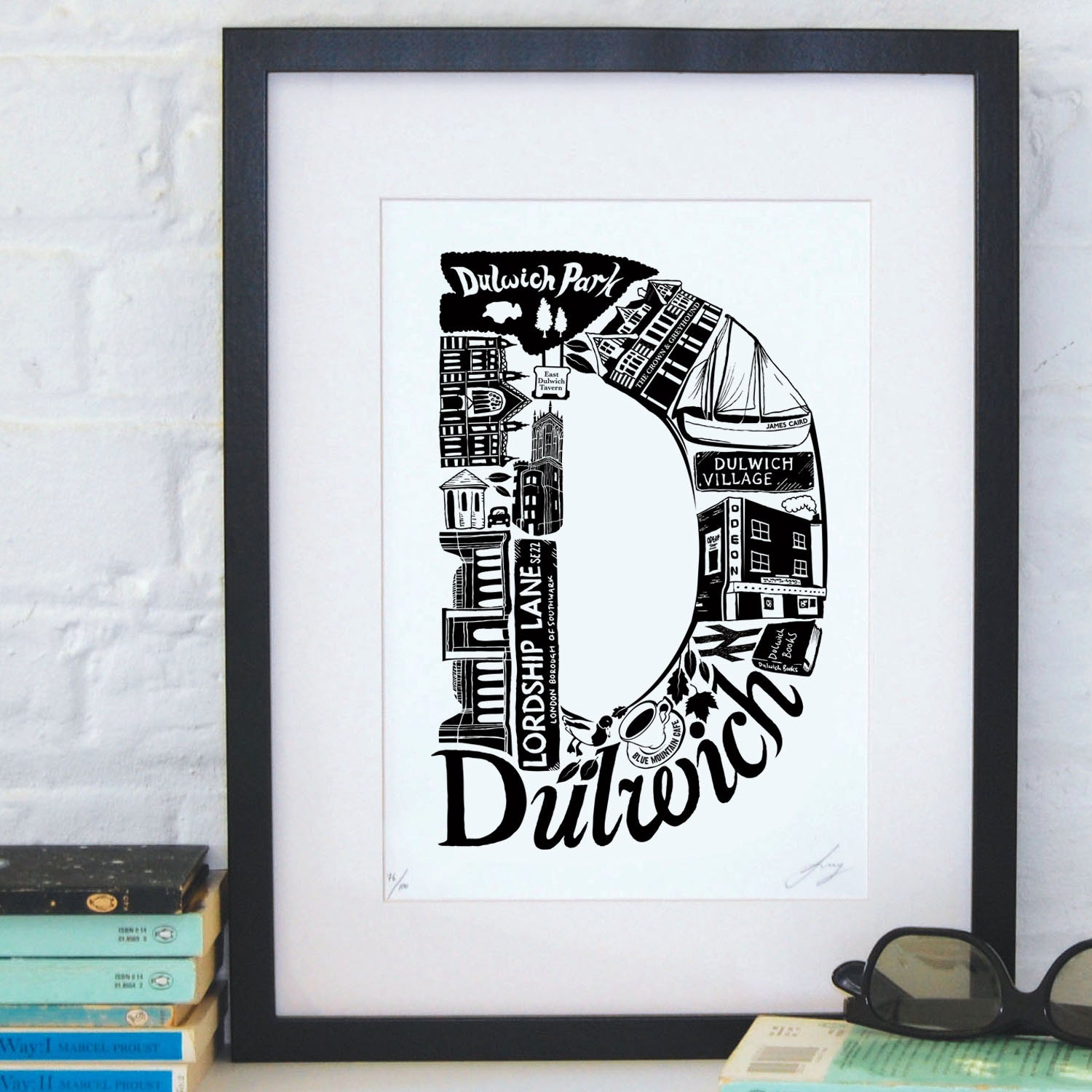 Best of Dulwich limited edition screenprint // London Letters series
