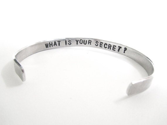 Christmas gift woman Personalized Bracelet Secret message inside - custom silver cuff bracelet