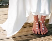 Barefoot Sandals IVORY Heart, Valentine's Day gift, wedding accessory