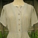vintage 40s dress lindy swing house dress l b40 button down dress 14 buttons