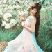 Dress maxi crochet knitted boho gypsy grecian goddess wedding hand dyed degrade ombre turquoise shell silk " Aphrodite Anadyomene"
