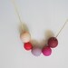 Polymer clay necklace -shades of pink beads necklace- minimalist jewelry " Round and round"