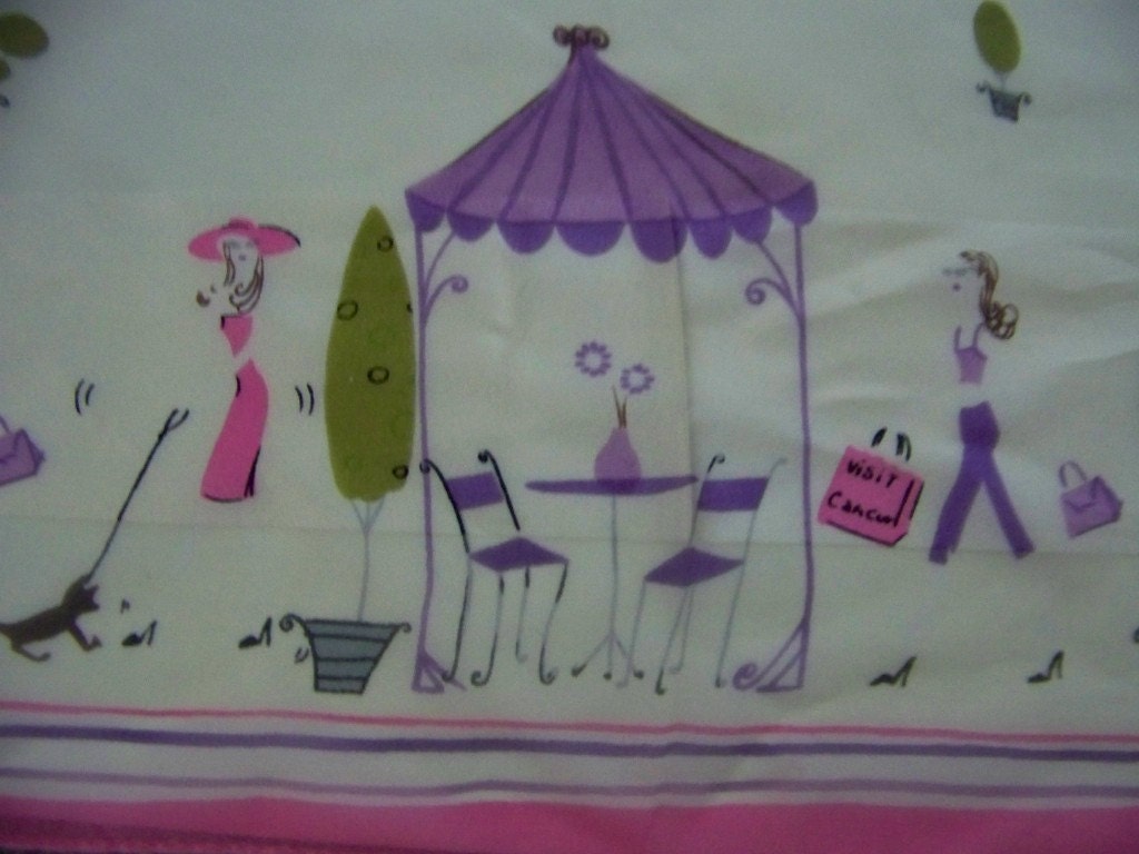 Vintage Adrianne Vittadini Scarf - Paris Scenes
