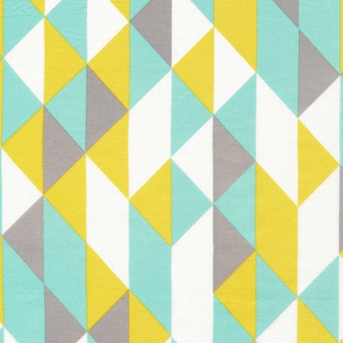 On Point in Minty (Simpatico) by Michelle Engel Bencsko for Cloud 9 Fabrics, 100% organic cotton, 1/2 yard