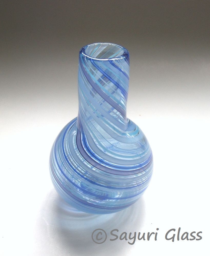 Small Bud Vase - Assorted Blue Stripe : DISASTER RELIEF