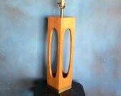 vintage lamp mid century table lighting wood bronze mod danish modern from Diz Has Neat Stuff
