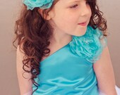 Amazing 2 Piece Flower Girl Dress....Off the Shoulder Top with Floor Length White Tulle Skirt