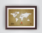 World map Map art print - Custom poster