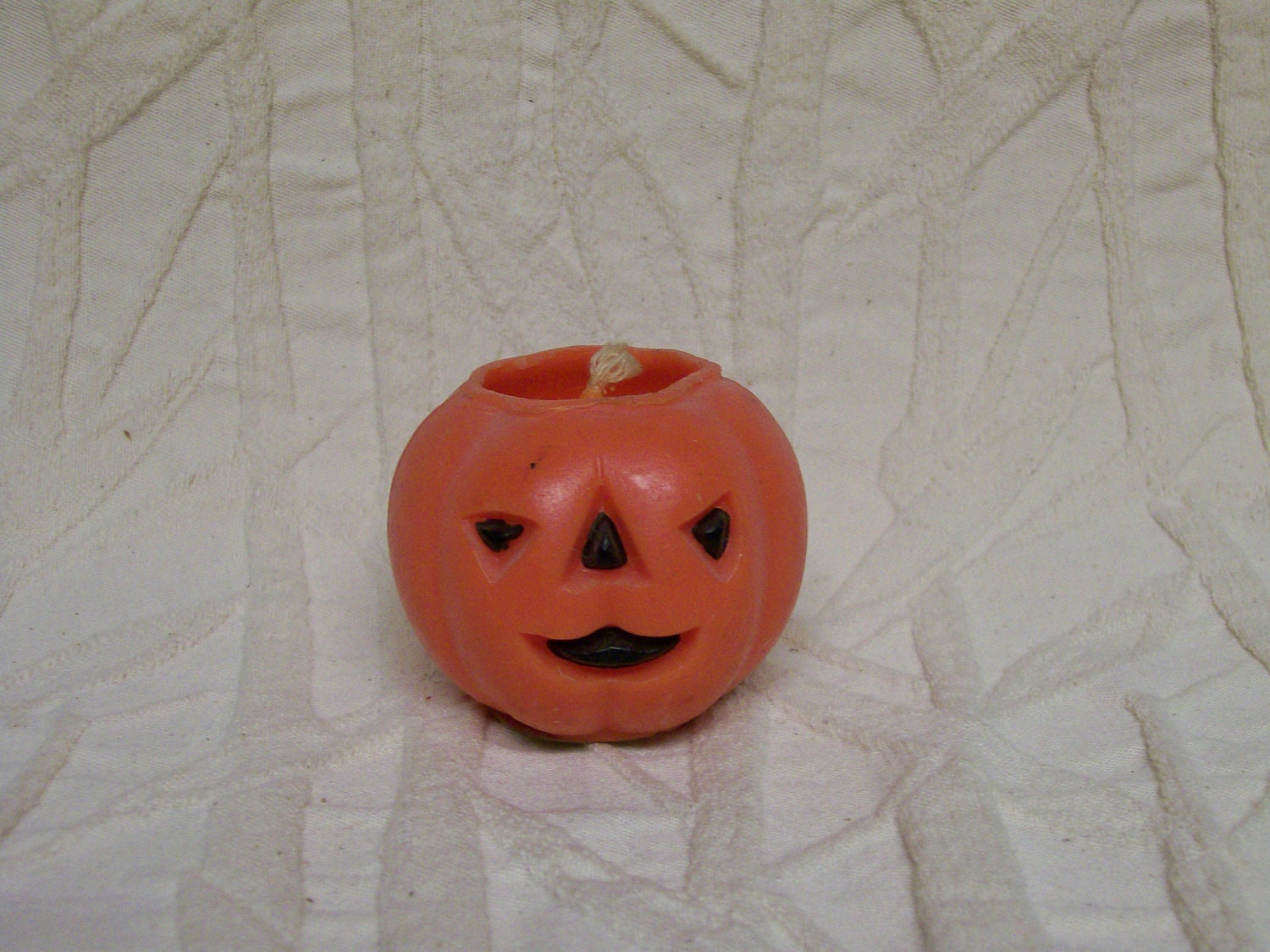 Vintage GURLEY HALLOWEEN Candle PUMPKIN Jack o Lantern Candle Circa 1960s