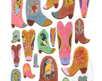 COWBOY BOOTS 8.5" x 11" PRINT