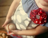 Take me out to the Ballgame Ruffle dress with  ric rac trim