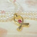 RESERVED FOR ANGELZ.. Awareness Necklace. Pearls, Swarovski Crystals, Ribbon Charm, Beaded Necklace. CKDesigns.us