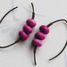 Dyed Purple Howlite Gemstone Antique Bronze Plated Wire Hoop Earrings