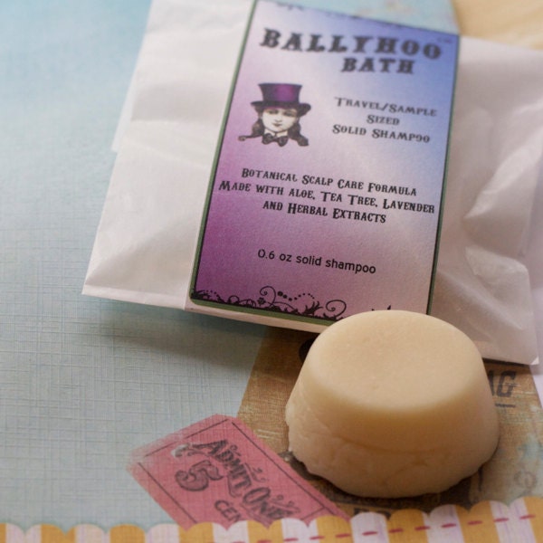 Scalp care Formula Shampoo bar sample or travel size with aloe, meadowfoam, tea tree and lavender essential oils