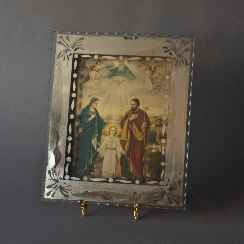 Items similar to Vintage Religious Shadow Box Picture on Etsy