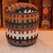 303 Rug Pouf / Antique Kilim Sitting Stool / Rug Upholstered Ottoman / foot stool