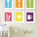 Chevron Kitchen Art Prints - Colorful Chevron- 8.5X11 Inches, Set of 6, Gift for cooks, Kitchen Art. Gift for Mom, dad or Newly weds