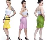 Latex Kickpleat Skirt