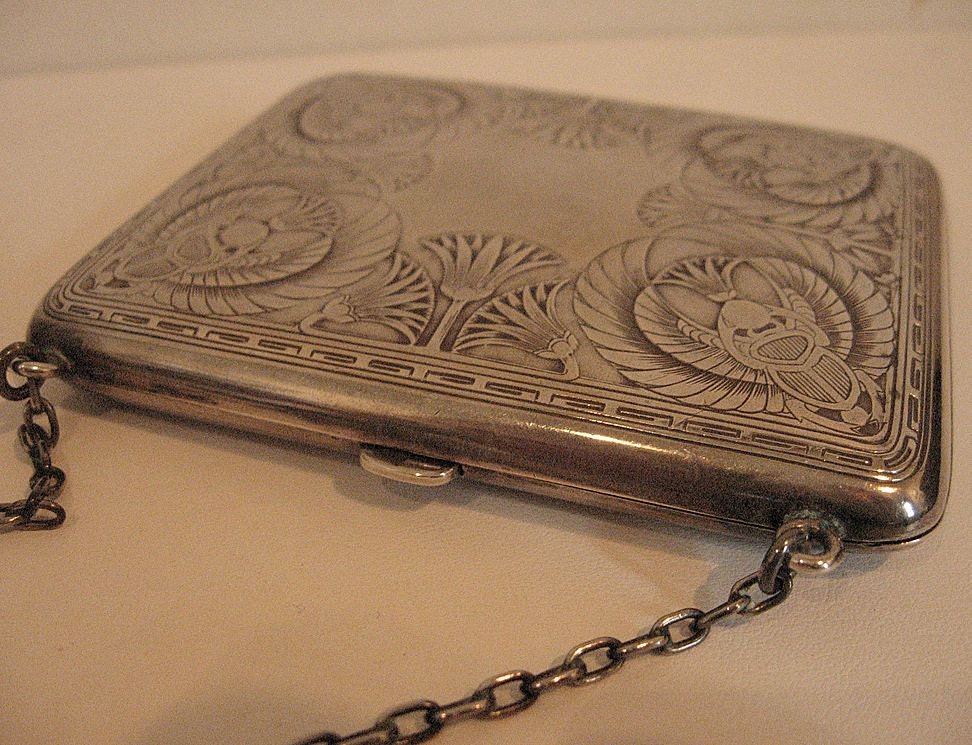 1920's Sterling Silver Engraved Coin Purse