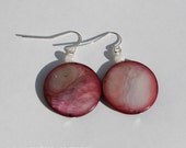 Burgundy Dangle Statement Earrings
