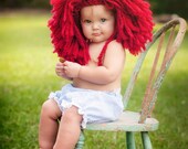 Peas and Quiet Original SALE Silly Fun Sweet Classic Raggedy Ann Hat Bonnet Crochet Newborn 0-3 3-6 6-12 12-24 months 2-5 years
