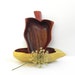 Shabby Chic Small Wood Serving Bowls... Fall Autumn Colors... Leaf Shape Bowls... Holiday Table Decor