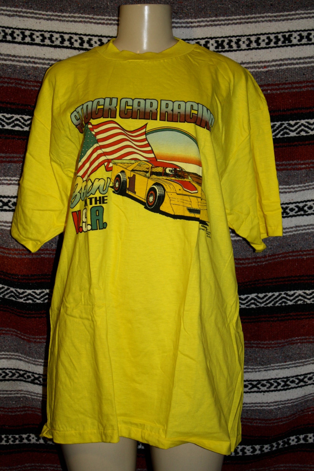 vintage stock car racer shirt XXL