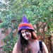 Purple Witch Hat With Orange Fuzzy Trim