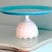 15" Cake Stand in Turquoise Blue / Cake Plate Pedestal Ceramic Cake Stand Cake Dish / Turqiuose Turquiose Platter Pedestal