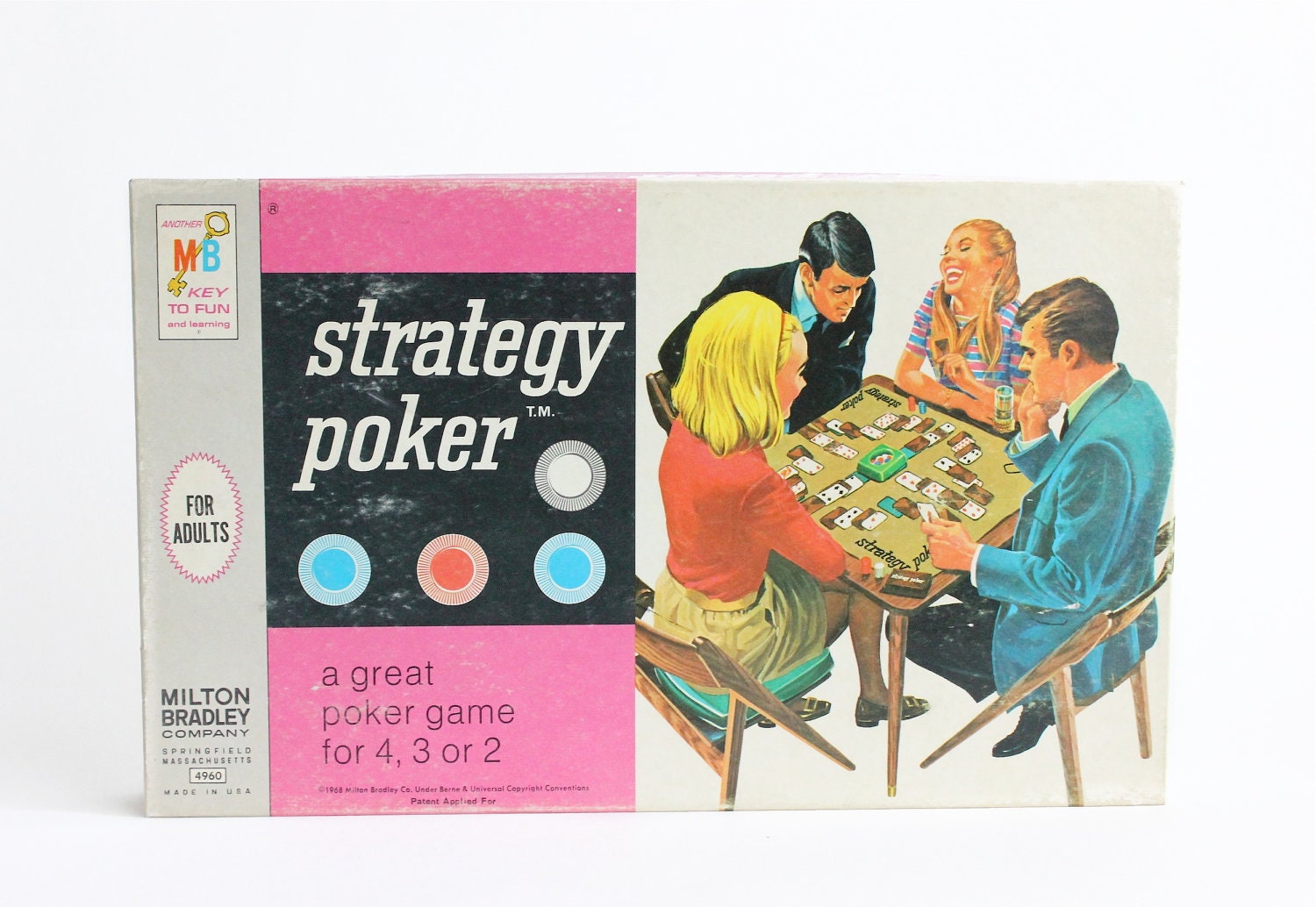 1968 Strategy Poker Game Milton Bradley by OldVintageGoodies