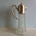 vintage Italian cut glass and silver animal spout pitcher