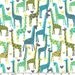 Michael Miller Fabric Giraffe Love in Lagoon Fat Quarter