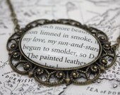 Game of Thrones Khaleesi 'My Love, My Sun And Stars' Book Page Necklace