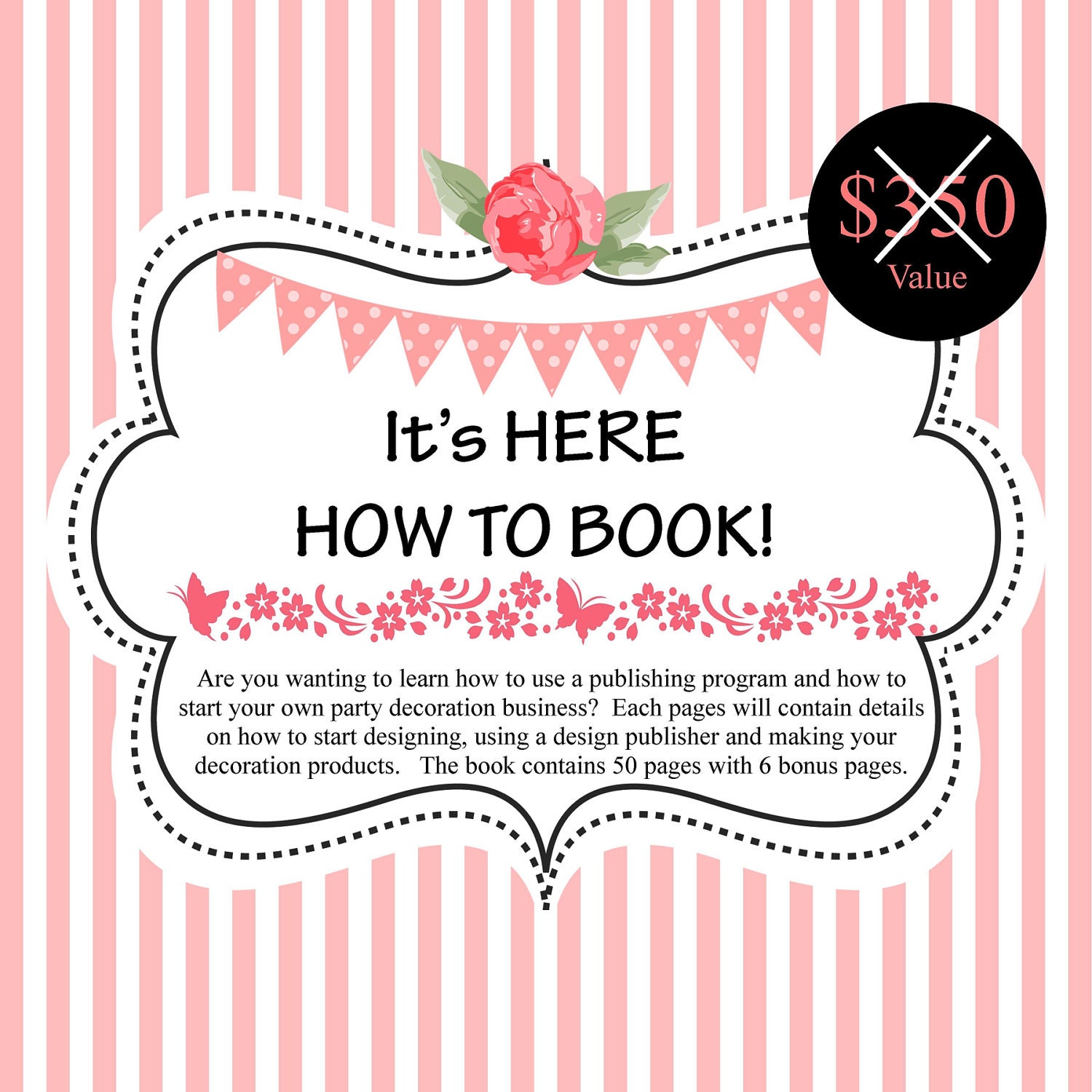 HOW TO MAKE book about party decorations, how to make party decorations, how to design party decorations, how to use a designing program Il_570xn