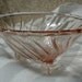 Vintage Pink Depression Glass Footed Bowl Swirl Pattern Mint Condition Only 10 USD