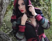 Custom designed elf coat of upcycled sweaters in your choice of color palettes