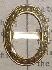 Item 025 --- Six Brass Slider Buckles for 3/8 inch Wide Ribbon or Belt