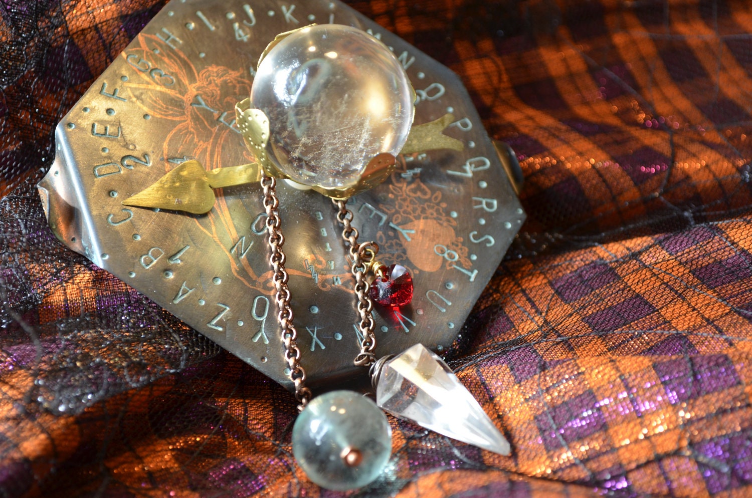 Ouija/Spirit/Pendulum/Crystal Ball Copper Board: Flirty Fairy Themed
