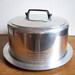 Art Deco Chrome Cake Carrier, Streamline Modern, Vintage