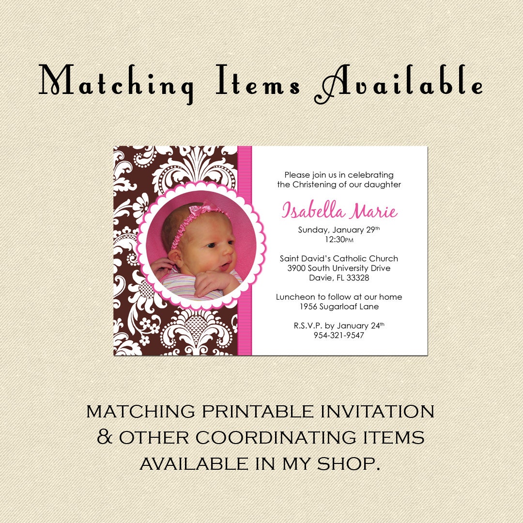 Printable Baptism / Christening / Dedication Favor Tags file - 3 Sizes & 6 Designs - more colors, matching items available